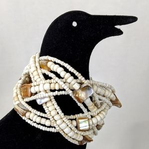 VTG BEADED CUFF BRACELET